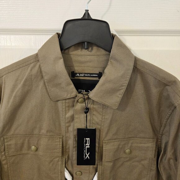 RLX Ralph Lauren Cotton Stretch Ripstop Color Blocked Paneled Jacket - Picture 2 of 16